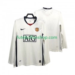Camisola Alternativo Manchester United Retro Premier League 2008 2009 Manga Comprida ,Homem