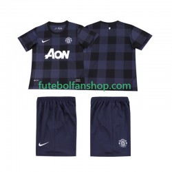 Camisola Alternativo Manchester United Retro 2013 2014 Manga Curta ,Criança