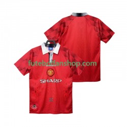 Camisola Principal Manchester United Retro 1996 1997 Manga Curta ,Homem