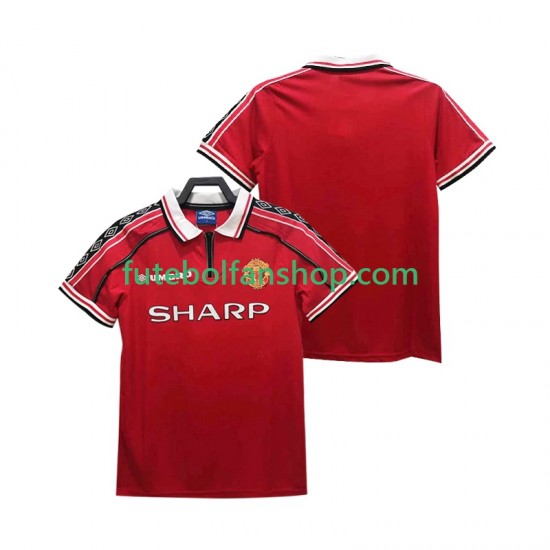 Camisola Principal Manchester United Retro 1998 1999 Manga Curta ,Homem Camisola Principal Manchester United Retro 1998 1999 Manga Curta ,Homem