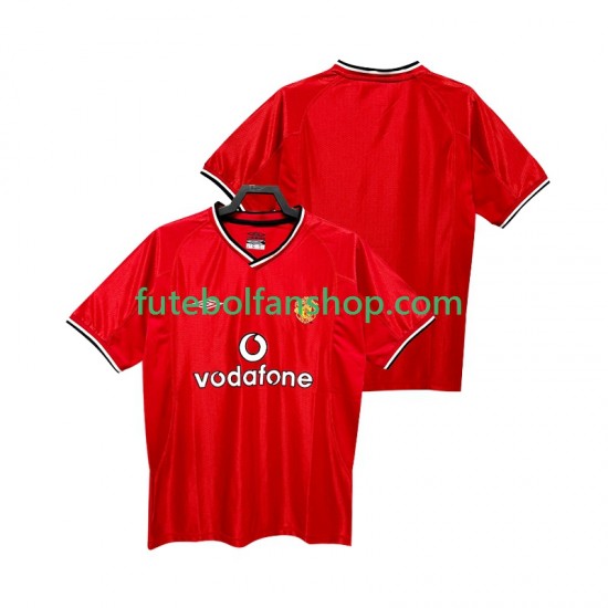 Camisola Principal Manchester United Retro 2000 2002 Manga Curta ,Homem Camisola Principal Manchester United Retro 2000 2002 Manga Curta ,Homem