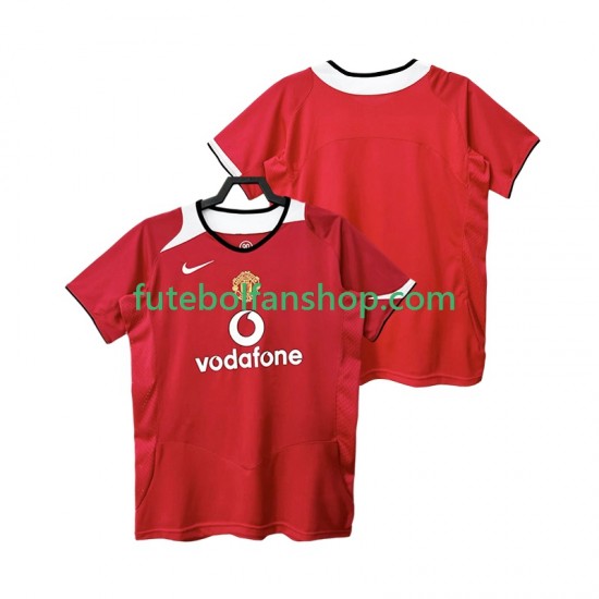 Camisola Principal Manchester United Retro 2005 2006 Manga Curta ,Homem Camisola Principal Manchester United Retro 2005 2006 Manga Curta ,Homem