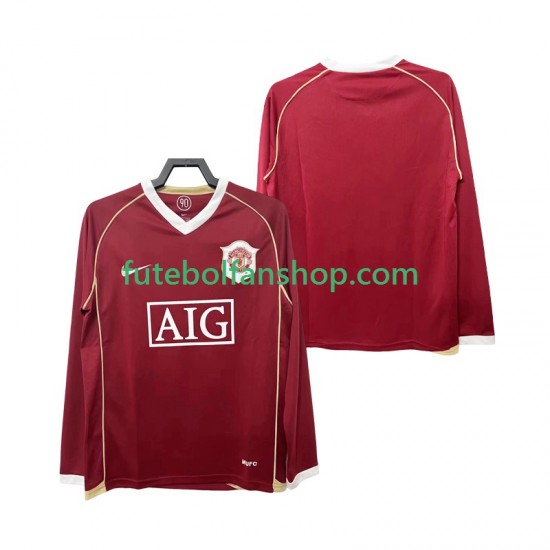 Camisola Principal Manchester United Retro 2006 2007 Manga Comprida ,Homem Camisola Principal Manchester United Retro 2006 2007 Manga Comprida ,Homem