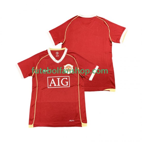 Camisola Principal Manchester United Retro 2006 2007 Manga Curta ,Homem Camisola Principal Manchester United Retro 2006 2007 Manga Curta ,Homem