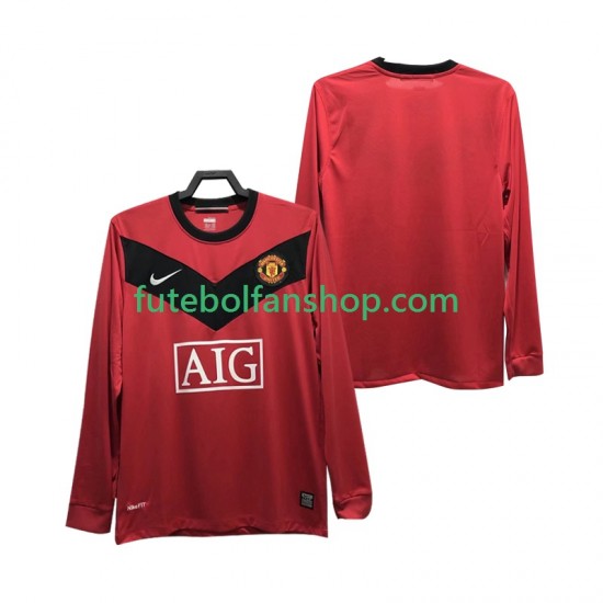 Camisola Principal Manchester United Retro 2009 2010 Manga Comprida ,Homem Camisola Principal Manchester United Retro 2009 2010 Manga Comprida ,Homem