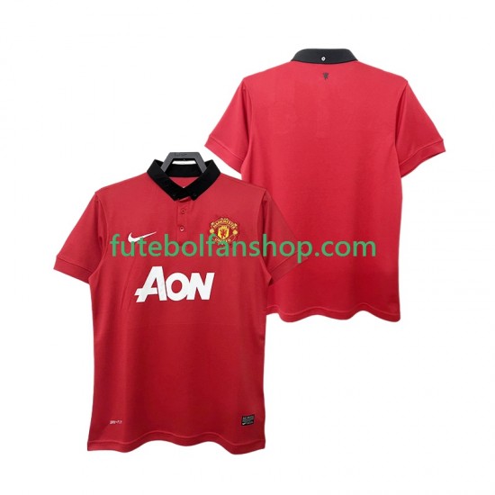 Camisola Principal Manchester United Retro 2013 2014 Manga Curta ,Homem Camisola Principal Manchester United Retro 2013 2014 Manga Curta ,Homem