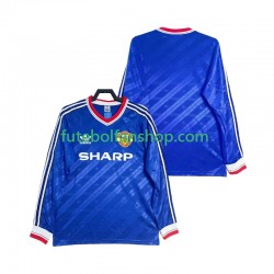 Camisola Alternativa (2ª) Manchester United Retro 1986 1988 Manga Comprida ,Homem
