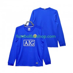 Camisola Alternativa (2ª) Manchester United Retro 2008 2009 Manga Comprida ,Homem