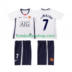 Camisola Alternativo Manchester United Ronaldo 7 Retro Champions League 2008 2009 Manga Curta ,Criança