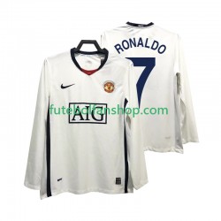 Camisola Alternativo Manchester United Ronaldo 7 Retro Premier League 2008 2009 Manga Comprida ,Homem