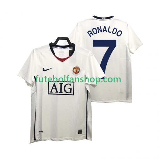 Camisola Alternativo Manchester United Ronaldo 7 Retro Premier League 2008 2009 Manga Curta ,Homem