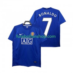 Camisola Alternativa (2ª) Manchester United Ronaldo 7 Retro 2008 2009 Manga Curta ,Homem