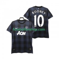 Camisola Alternativo Manchester United Rooney 10 Retro 2013 2014 Manga Curta ,Homem