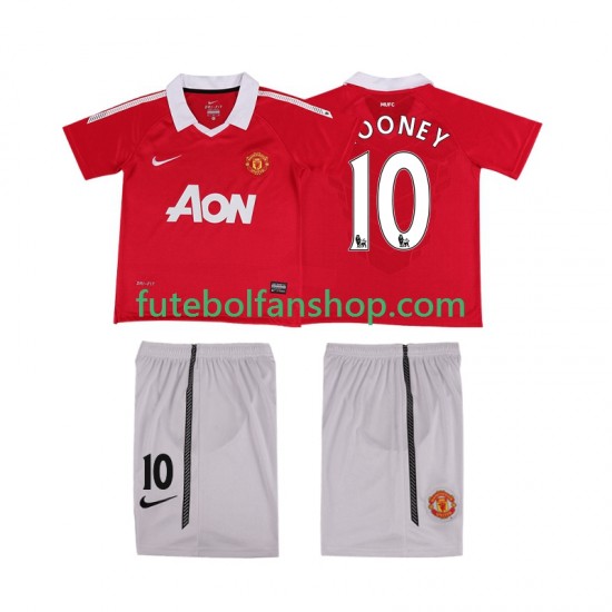 Camisola Principal Manchester United Rooney 10 Retro 2010 2011 Manga Curta ,Criança Camisola Principal Manchester United Rooney 10 Retro 2010 2011 Manga Curta ,Criança