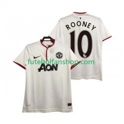 Camisola Alternativa (2ª) Manchester United Rooney 10 Retro 2013 2014 Manga Curta ,Homem