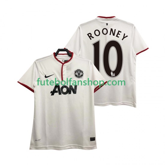 Camisola Alternativa (2ª) Manchester United Rooney 10 Retro 2013 2014 Manga Curta ,Homem