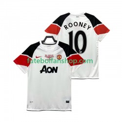 Camisola Alternativa (2ª) Manchester United Rooney 10 Retro Champions League 2011 2012 Manga Curta ,Homem