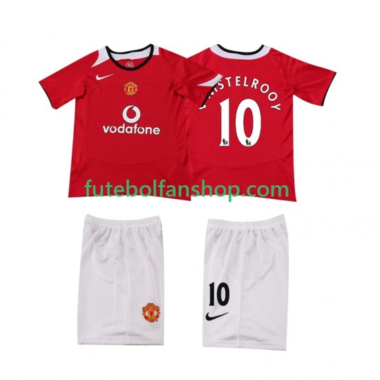 Camisola Principal Manchester United Ruud van Nistelrooy Retro 2005 2006 Manga Curta ,Criança Camisola Principal Manchester United Ruud van Nistelrooy Retro 2005 2006 Manga Curta ,Criança