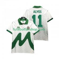 Camisola Alternativo Seleção Mexicana ALVES 11 Retro 1995 Manga Curta ,Homem