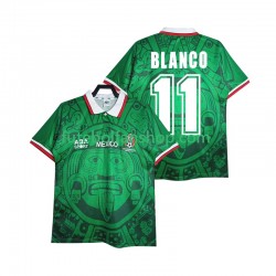 Camisola Principal Seleção Mexicana BLANCO 11 Retro 1998 Manga Curta ,Homem