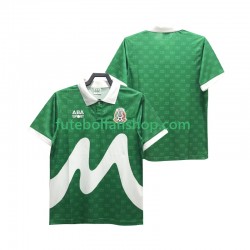 Camisola Principal Seleção Mexicana Retro 1995 Manga Curta ,Homem