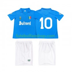 Camisola Principal Napoli 10 Retro 1987 1988 Manga Curta ,Criança