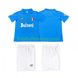 Camisola Principal Napoli Retro 1987 1988 Manga Curta ,Criança