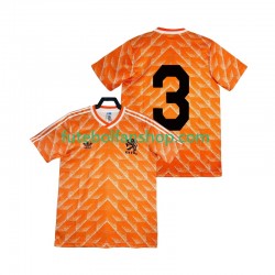 Camisola Principal Seleção Neerlandesa 3 Retro 1988 Manga Curta ,Homem