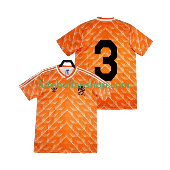 Camisola Principal Seleção Neerlandesa 3 Retro 1988 Manga Curta ,Homem Camisola Principal Seleção Neerlandesa 3 Retro 1988 Manga Curta ,Homem