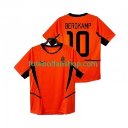 Camisola Principal Seleção Neerlandesa BERGKAMP 10 Retro 2002 Manga Curta ,Homem