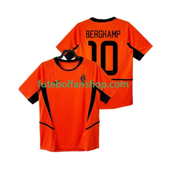 Camisola Principal Seleção Neerlandesa BERGKAMP 10 Retro 2002 Manga Curta ,Homem Camisola Principal Seleção Neerlandesa BERGKAMP 10 Retro 2002 Manga Curta ,Homem