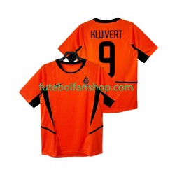 Camisola Principal Seleção Neerlandesa KLUIVERT 9 Retro 2002 Manga Curta ,Homem