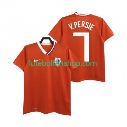 Camisola Principal Seleção Neerlandesa Robin van Persie 7 Retro 2008 Manga Curta ,Homem