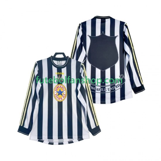 Camisola Principal Newcastle United Retro 1997 1999 Manga Comprida ,Homem Camisola Principal Newcastle United Retro 1997 1999 Manga Comprida ,Homem