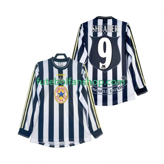Camisola Principal Newcastle United SHEARER 9 Retro 1997 1999 Manga Comprida ,Homem Camisola Principal Newcastle United SHEARER 9 Retro 1997 1999 Manga Comprida ,Homem