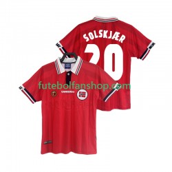 Camisola Principal Seleção Norueguesa Retro SOLSKJAER 20 1998 Manga Curta ,Homem