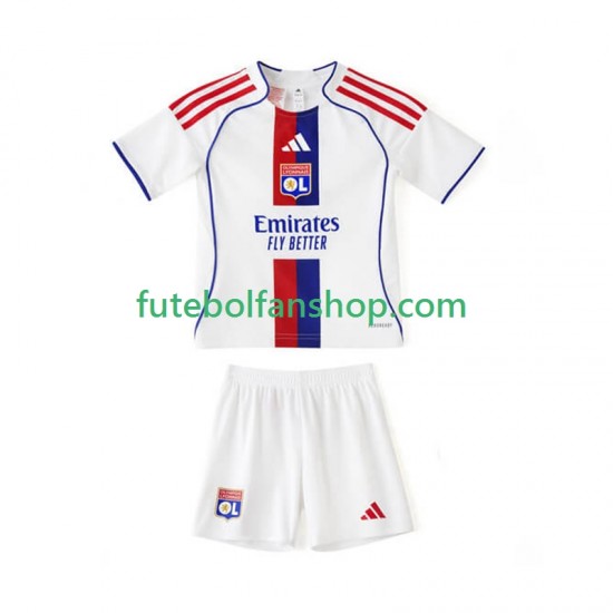 Camisola Principal Olympique Lyonnais Época 2025/2026 Manga Curta ,Criança Camisola Principal Olympique Lyonnais Época 2025/2026 Manga Curta ,Criança
