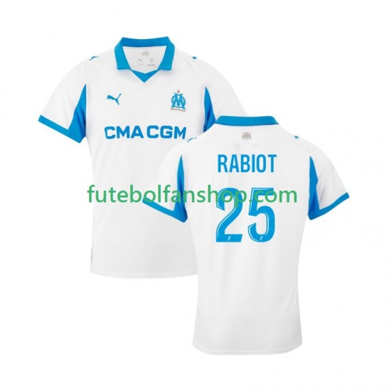 Camisola Principal Olympique de Marseille Adrien Rabiot 25 Época 2025/2026 Manga Curta ,Homem