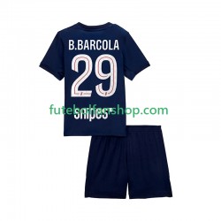 Camisola Principal Paris Saint-Germain Bradley Barcola 29 Época 2025/2026 Manga Curta ,Criança