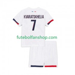 Camisola Alternativo Paris Saint-Germain Khvicha Kvaratskhelia 7 Época 2025/2026 Manga Curta ,Criança