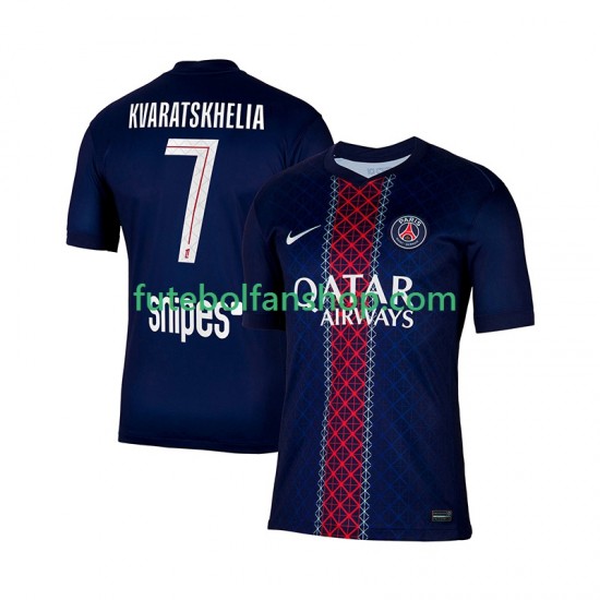 Camisola Principal Paris Saint-Germain Khvicha Kvaratskhelia 7 Época 2025/2026 Manga Curta ,Homem