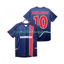 Camisola Principal Paris Saint-Germain RONALDINHO 10 Retro 2002 2003 Manga Curta ,Homem