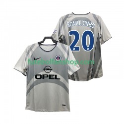 Camisola Alternativo Paris Saint-Germain RONALDINHO 20 Retro 2001 2002 Manga Curta ,Homem