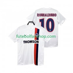 Camisola Alternativo Paris Saint-Germain RONHALDINHO 10 Retro 2002 2003 Manga Curta ,Homem