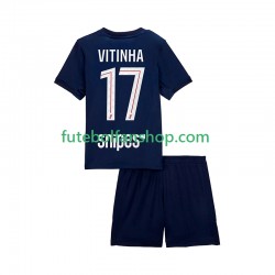 Camisola Principal Paris Saint-Germain Vitinha 17 Época 2025/2026 Manga Curta ,Criança