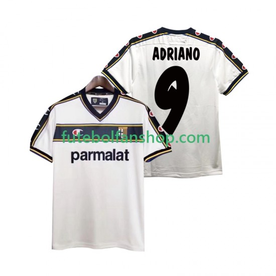 Camisola Alternativo Parma ADRIANO 9 Retro 2002 2003 Manga Curta ,Homem Camisola Alternativo Parma ADRIANO 9 Retro 2002 2003 Manga Curta ,Homem