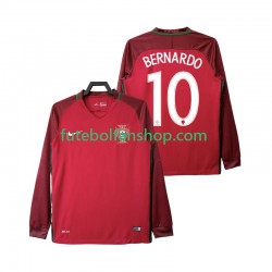 Camisola Principal Seleção Portuguesa BERNARDO 10 Retro 2016 Manga Comprida ,Homem