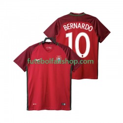 Camisola Principal Seleção Portuguesa BERNARDO 10 Retro 2016 Manga Curta ,Homem