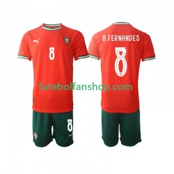 Camisola Principal Seleção Portuguesa Bruno Fernandes 8 Época 2025/2026 Manga Curta ,Criança