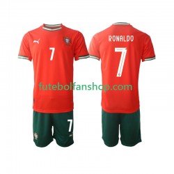 Camisola Principal Seleção Portuguesa Cristiano Ronaldo 7 2025 Manga Curta ,Criança